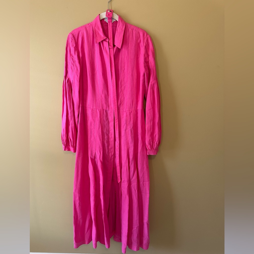 Gabriela Hearst Linen Pink Dress